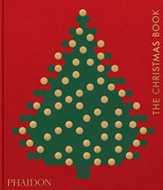 Red graphic cover for the Christmas Book